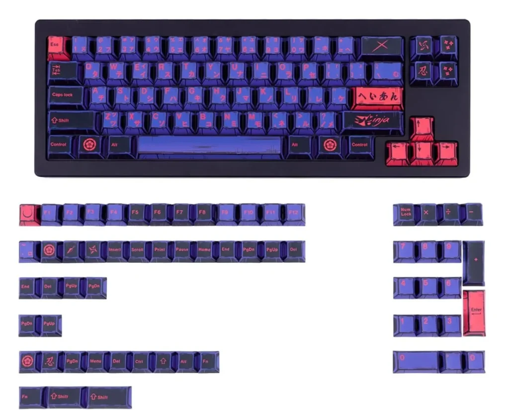 COMIC STYLE "Ninja Theme" Mechanical Keyboard Keycap Set