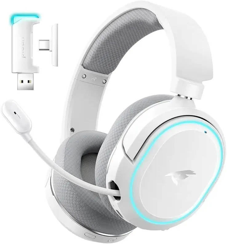 Picun G2 Wireless Gaming Headset – Pristine White Edition