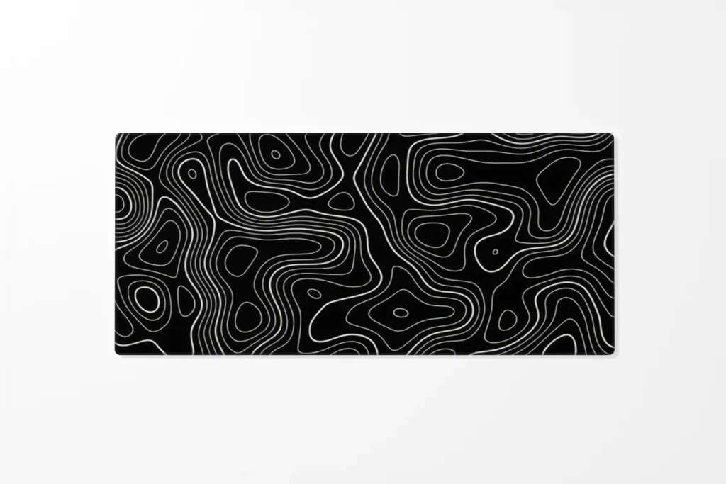 Premium Black Topographic  Edition Extra Large Gaming Mousepad