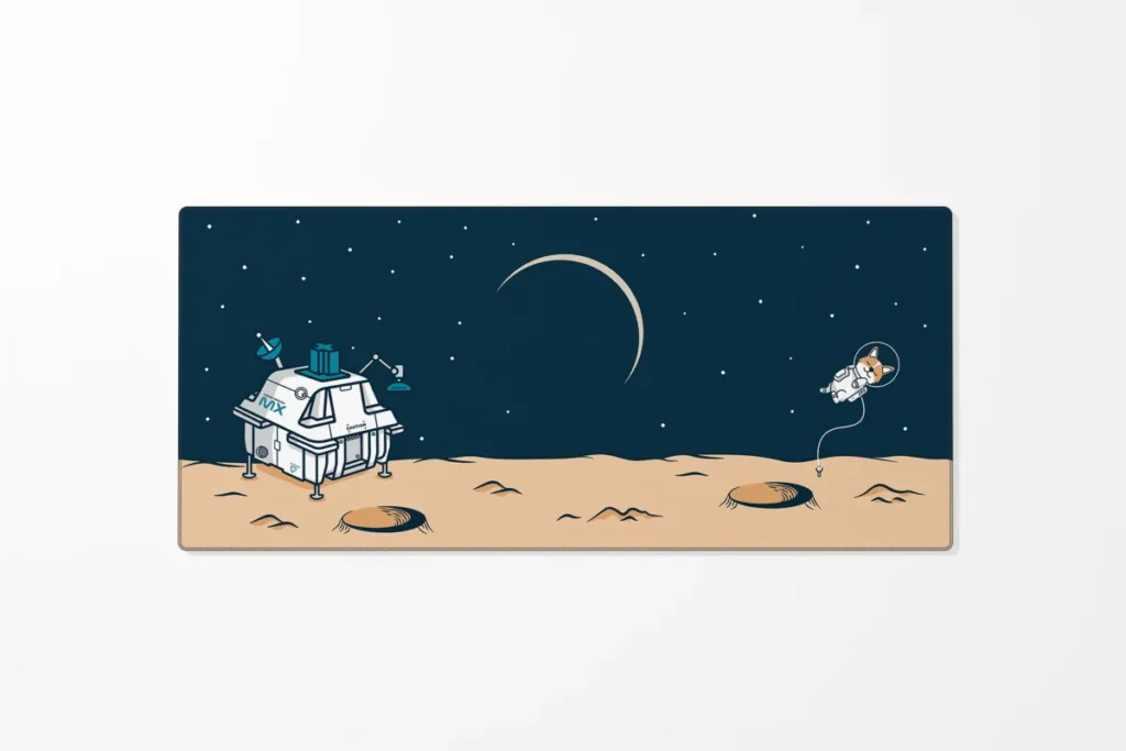 Lunar Landing Space Edition Extra Large Gaming Mousepad